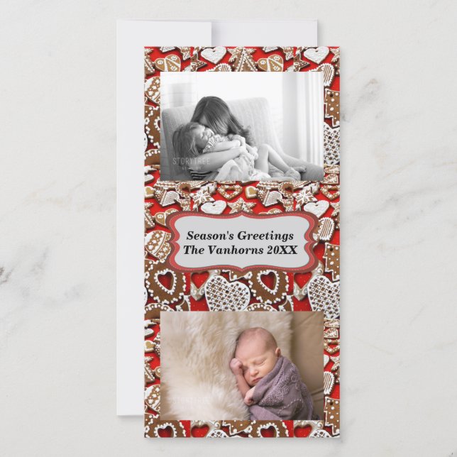 Noël Gingerbread Carte photo de cookies (Devant)