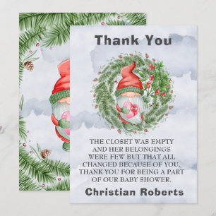 Noël Gnome Anniversaire Fête Merci Cartes