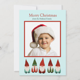 Noël Gnomes Carte photo de vacances