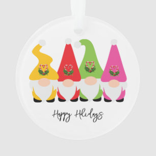 Noël Gnomes Checker Joyeux Fêtes Nom Année