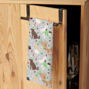 Noël Goldendoodle Labradoodle Serviette de cuisine