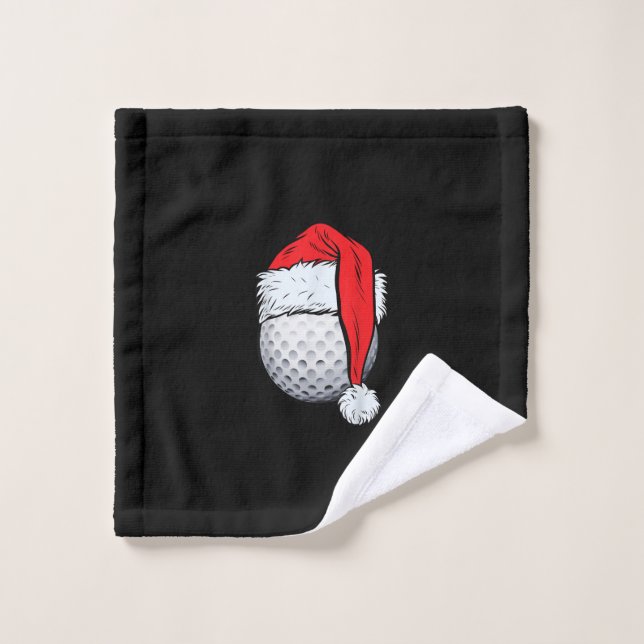 Noël Golf Ball Père Noël T Casquette Funny Sport N (Gant de toilette)