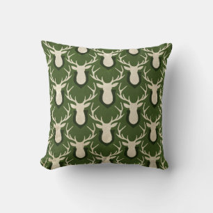 Noël Green Deer Woodland Coussins