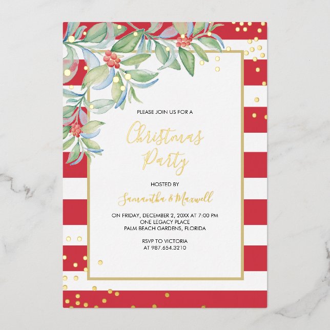 Noël Green Stripes vacances (Recto)