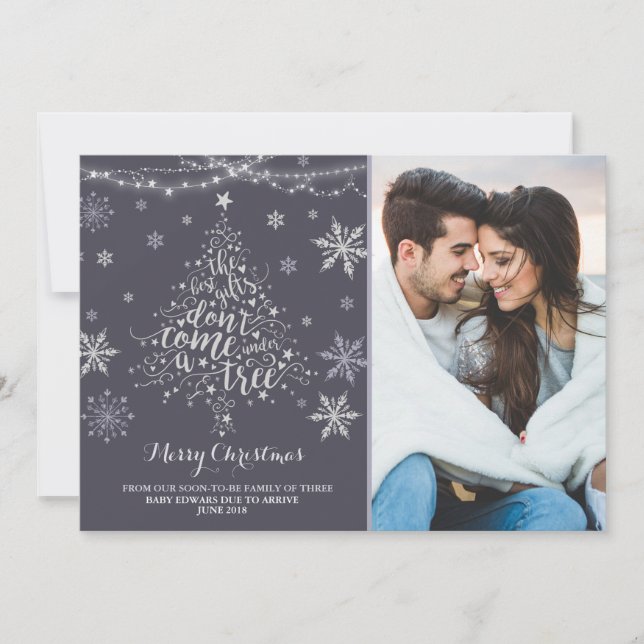 Noël Grossesse Faire-part Photo de Noël (Devant)