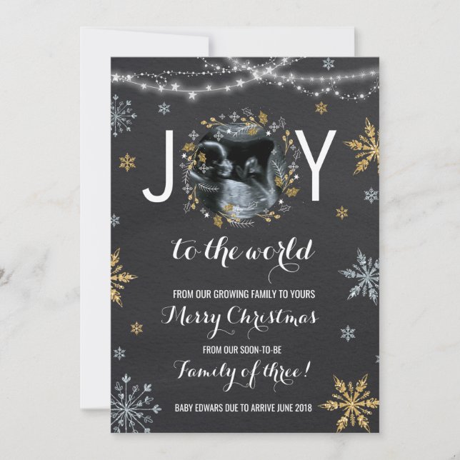 Noël Grossesse Faire-part Photo de Noël (Devant)