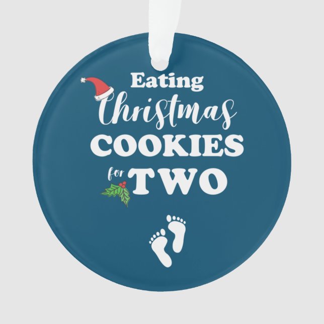 Noël Grossesse Maman à être Noël Manger des cookie (devant)