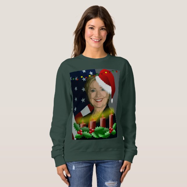 noël hillary clinton sweatshirt (Devant entier)
