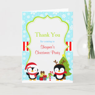 Noël hiver mignonne Penguins Merci