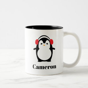 Noël hiver mignonne pingouin Mug personnalisé