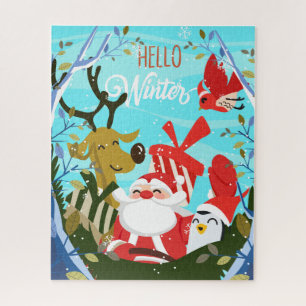 Noël hiver Père Noël & Amis Puzzle