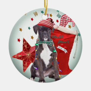 Noël "Ho Ho Ho" ornement de boxeur