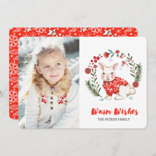 Noël Hoiday Rabbit   Invitations de photos