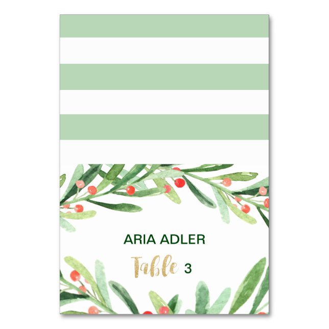 Noël Holly Wreath Escort Placer les cartes (Par défaut)