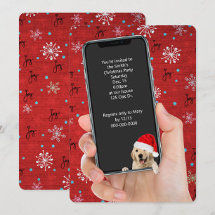 Noël invitation de texte au téléphone