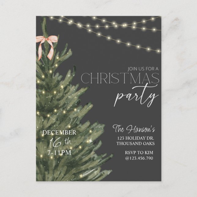 Noël, Invitation de vacances, Fête de vacances, (Devant)