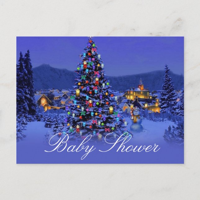 Noël, invitations à la douche nuptiale de vacances (Devant)