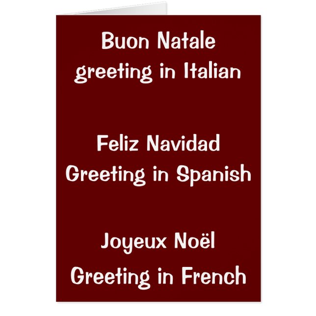 NOËL ITALIEN, ESPAGNOL / FRANÇAIS VOUS SOUHAITE (Devant)