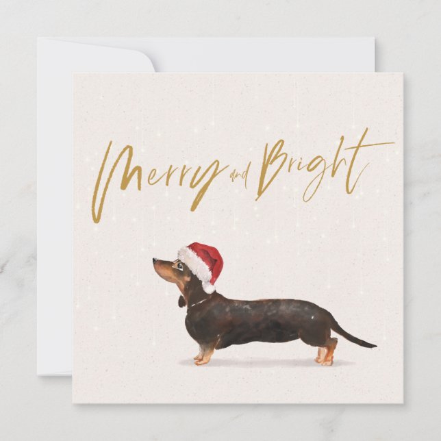 Noël Joyeux chien Dachshund (Devant)