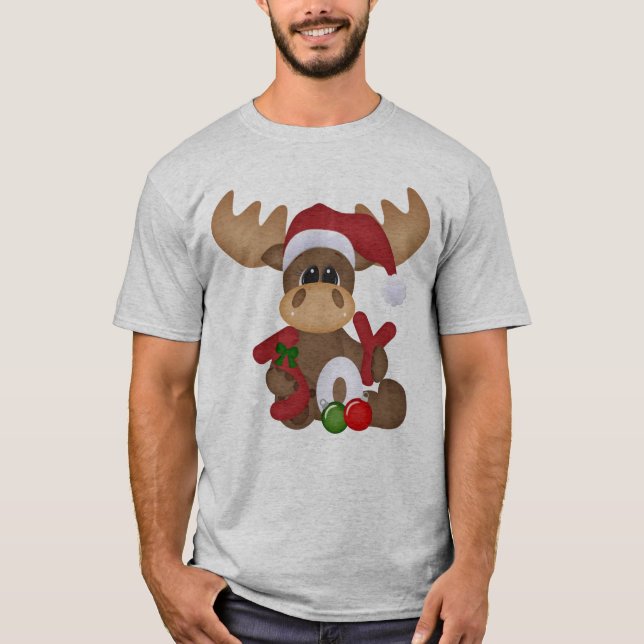 Noël Joyeux Moose homme t-shirt (Devant)