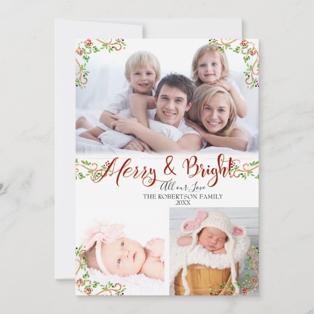 Noël Joyeux n Bright Script Calligraphie (Devant)