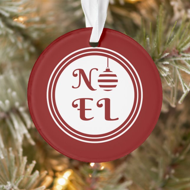 NOEL Joyeux Noël Vacances Rouge et Blanc (Arbre)