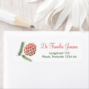 Noël Kerstmis Étiquette d'adresse Étiquettes
