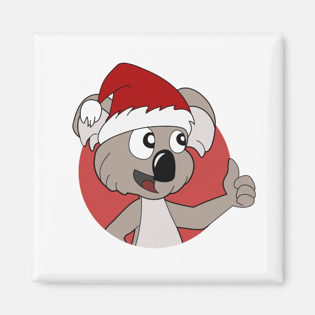 Noël Koala ours dessin animé Magnet (Devant)