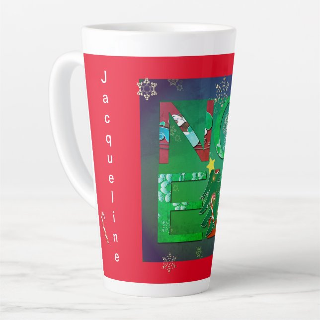 "Noel" Latte Mug de Noël (Angle gauche)