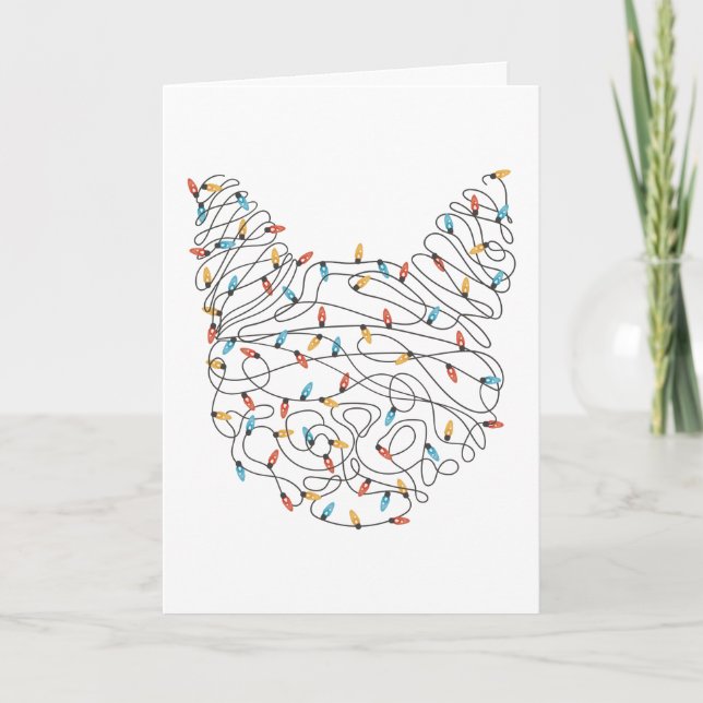 Noël Luminants Chat Carte de Noël (Devant)