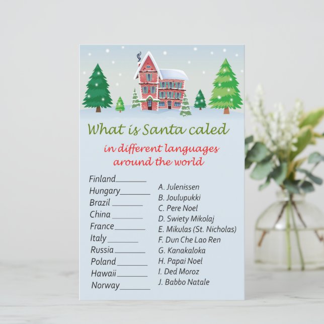 Noël maison Noël dans le monde jeu (Debout devant)