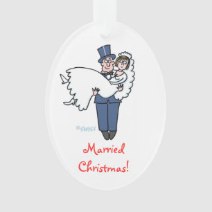 Noël Mariage Newlyweds Arbre Ornement