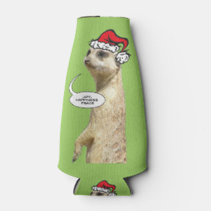 Noël Meerkat Bouteille personnalisable Glacière 