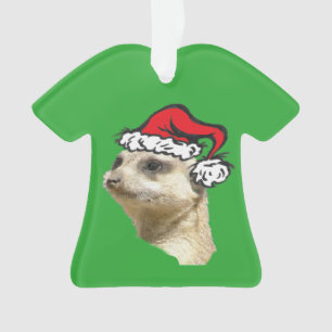 Noël Meerkat - Ornement de chemise personnalisable