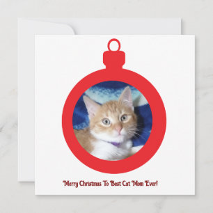 Noël, Meilleure Maman de Chat Ever , Carte Plate