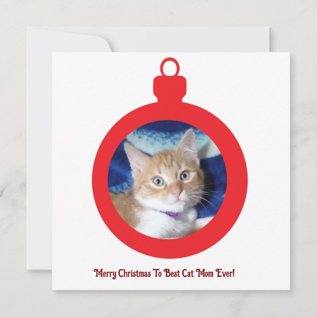 Noël, Meilleure Maman de Chat Ever , Carte Plate (Devant)