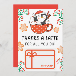 Noël Merci à un détenteur de carte cadeau Latte