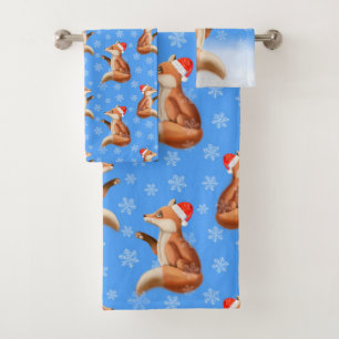 Noël mignon Red Fox hiver neige cadeau
