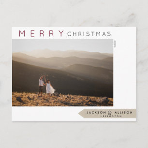 Noël minimal   Arbre à pins et Carte photo