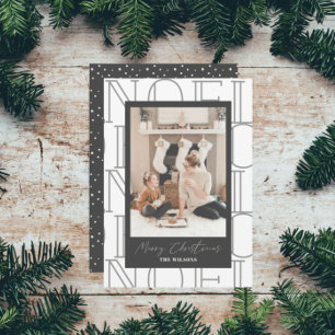 NOEL moderne Carte photo de Noël blanc