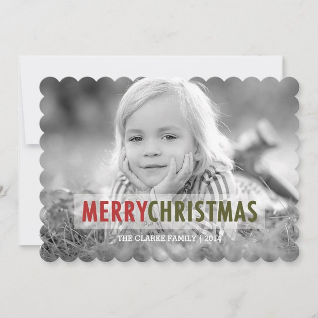 NOËL MODERNE | CARTE PHOTO de vacances (Devant)