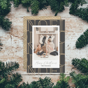 NOEL moderne Motif Noël Carte photo de vacances