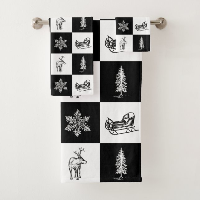 Noël Moderne Noir et Blanc (En situation)