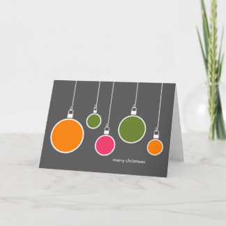 Noël moderne ornemente la carte - gris-foncé