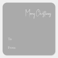 Noël moderne | Sticker Argent à Carré