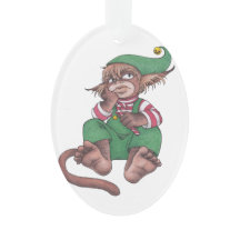 Noël Monkey Gnome Ornement