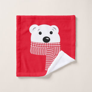 Noël, museau d'ours, ours polaire, rouge, blanc,