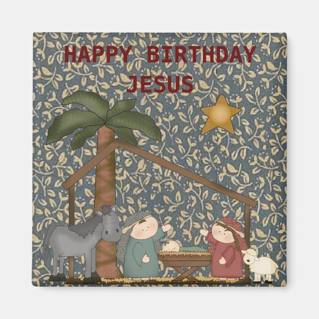 Noël Nativité Scène Baby Jesus Magnet (Devant)