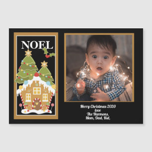 Noel Noël Salutation Gingerbread Maison Photo