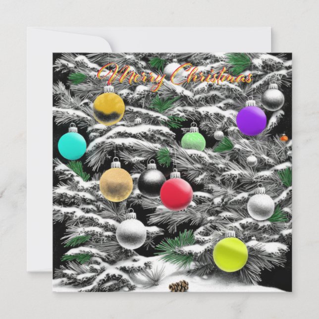  Noël noir et blanc et couleurs (Devant)